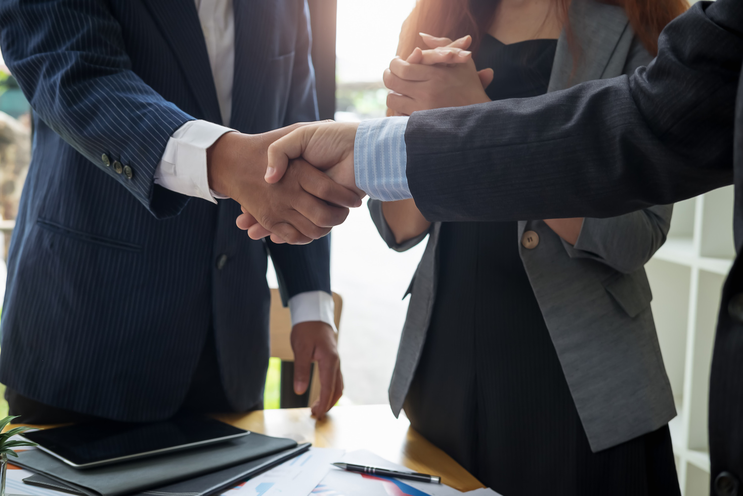 Businesspeople Shaking Hands